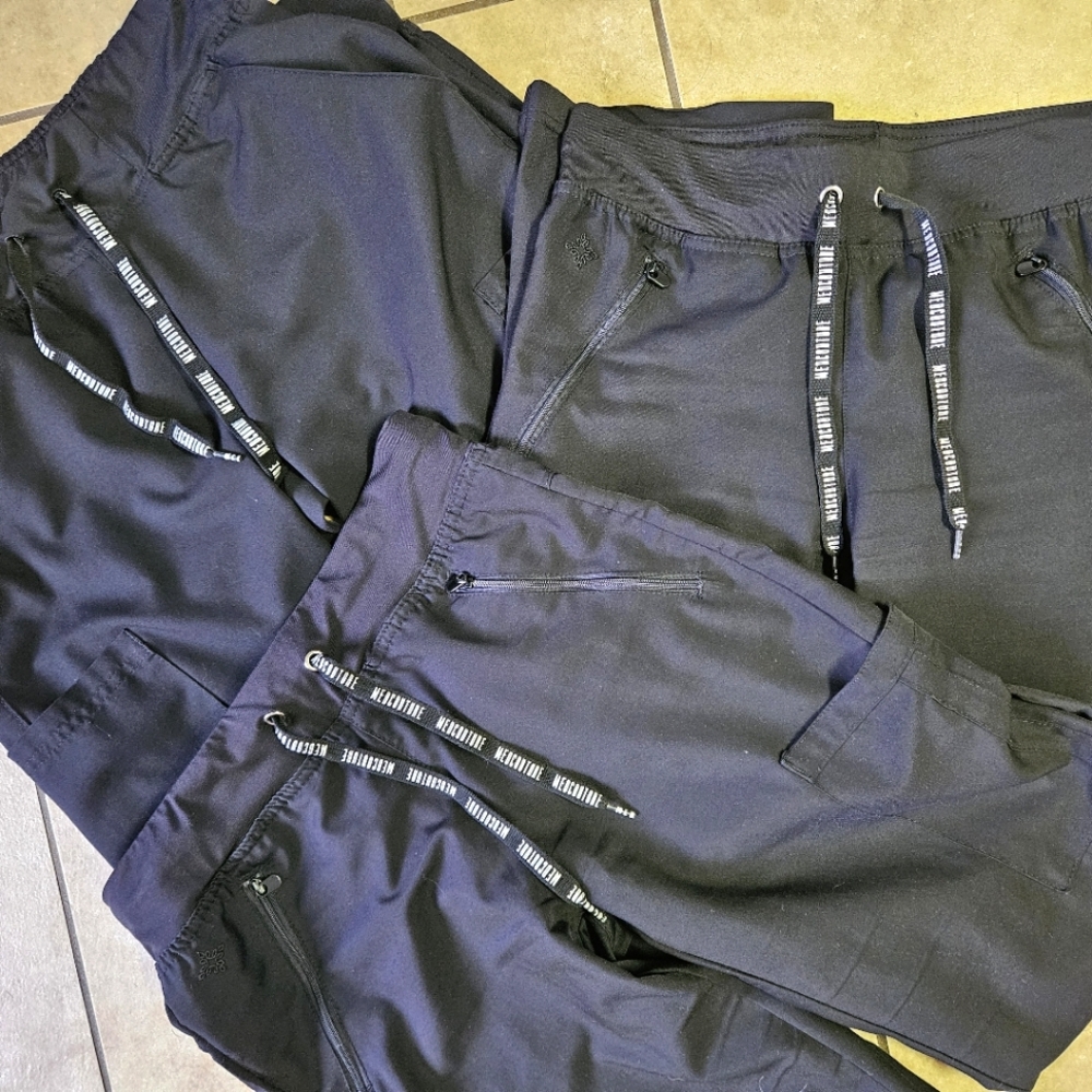 Med Couture Black Scrub Pant; 1 Jogger, 2 Cargo high waist